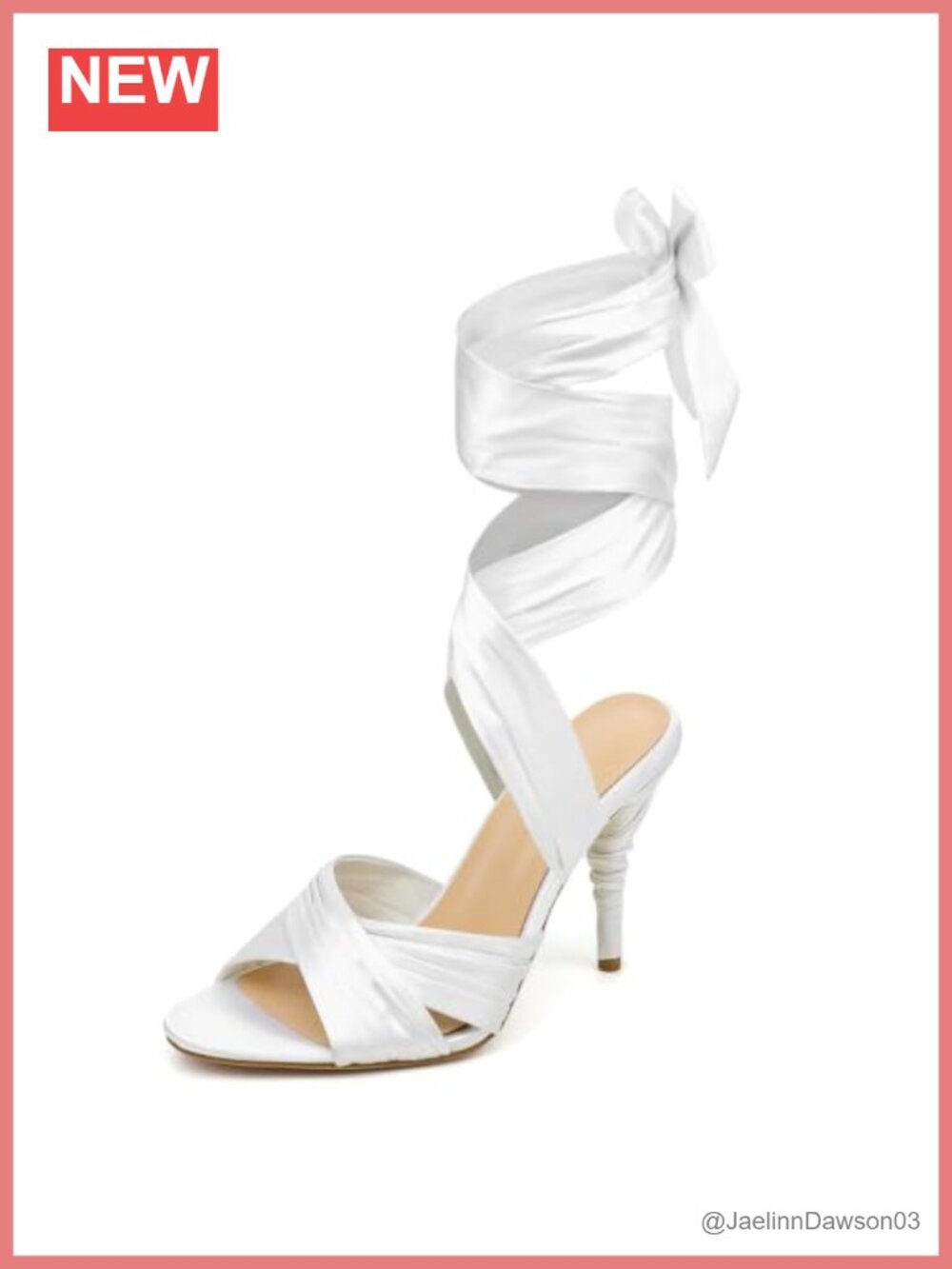Satin Lace-Up Stiletto Heels Bow Ankle Wrap Wedding Party Shoes